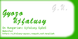 gyozo ujfalusy business card