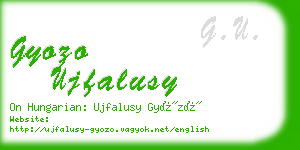 gyozo ujfalusy business card